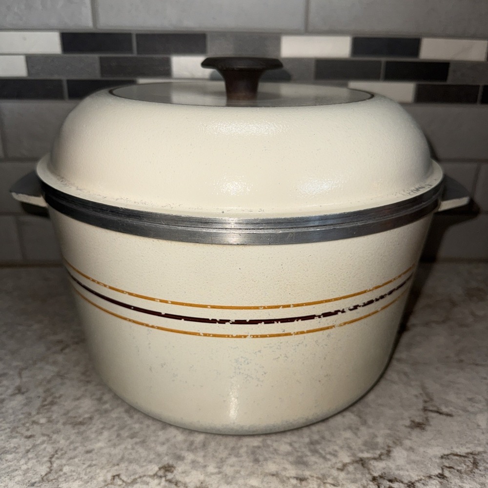 Vintage Regal Ware Cast Aluminum 8 Quart 10 Inch Dutch Oven Roaster Stockpot